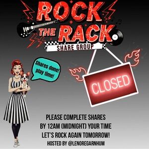 CLOSED Sunday, March 15, Rock the Rack share group